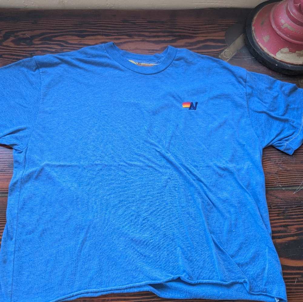 Aviator Nation Blue Logo T-Shirt Women’s XL Made in USA